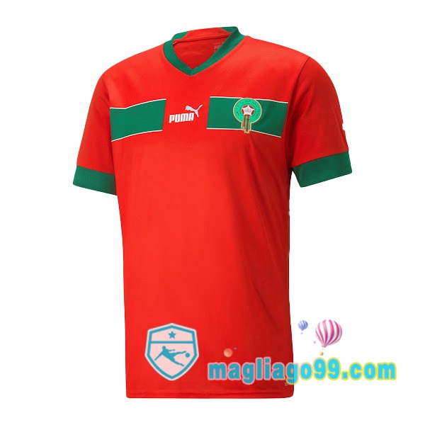 Magliago - Passione Maglie Thai Affidabili Basso Costo Online Shop | Nazionale Maglia Calcio Marocco Prima Rosso Coppa del Mondo 2022