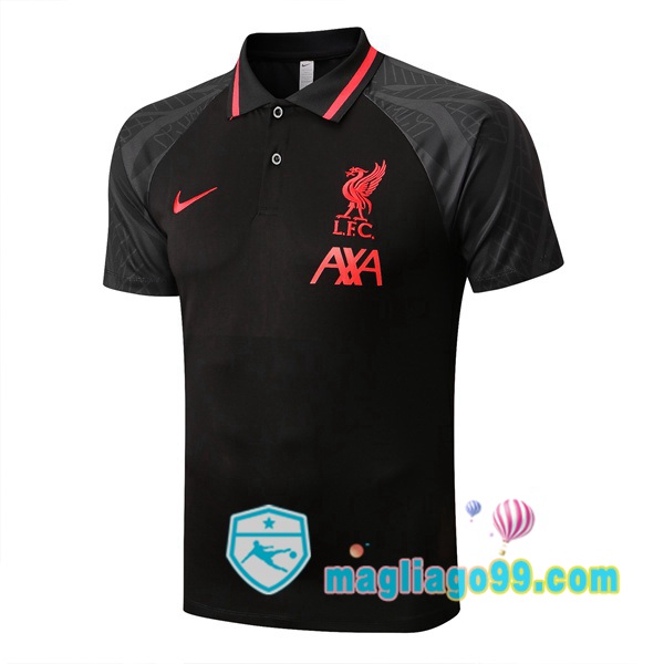 Magliago - Passione Maglie Thai Affidabili Basso Costo Online Shop | FC Liverpool Polo Maglia Uomo Nero 2022/2023